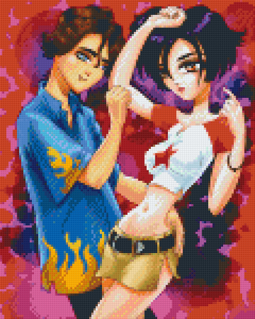 Couple Dancing Nine [9] Baseplate PixelHobby Mini-mosaic Art Kit image 0